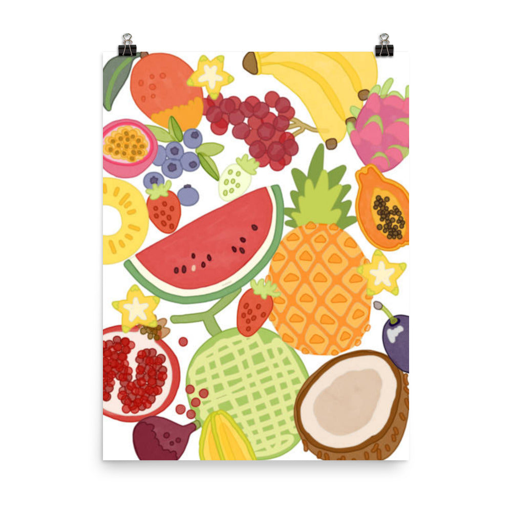 Pop Fruit Illustration Poster