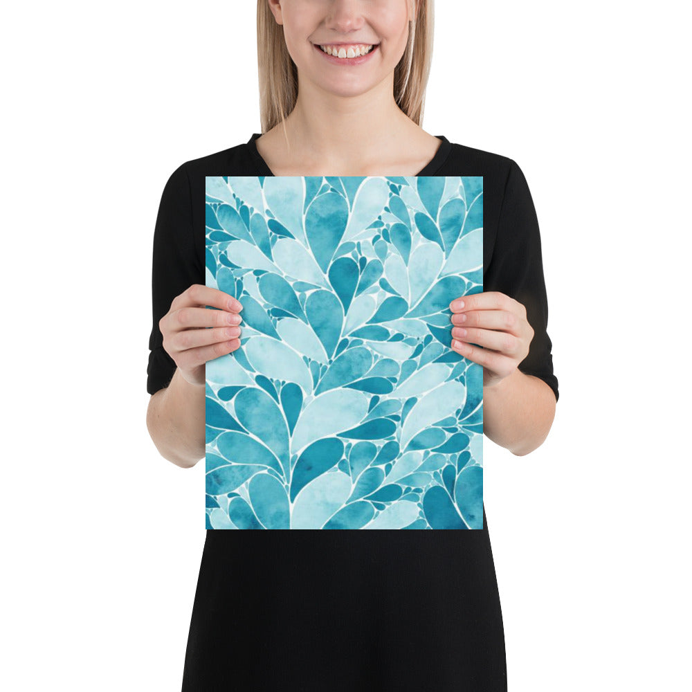 Abstract Blue Florals