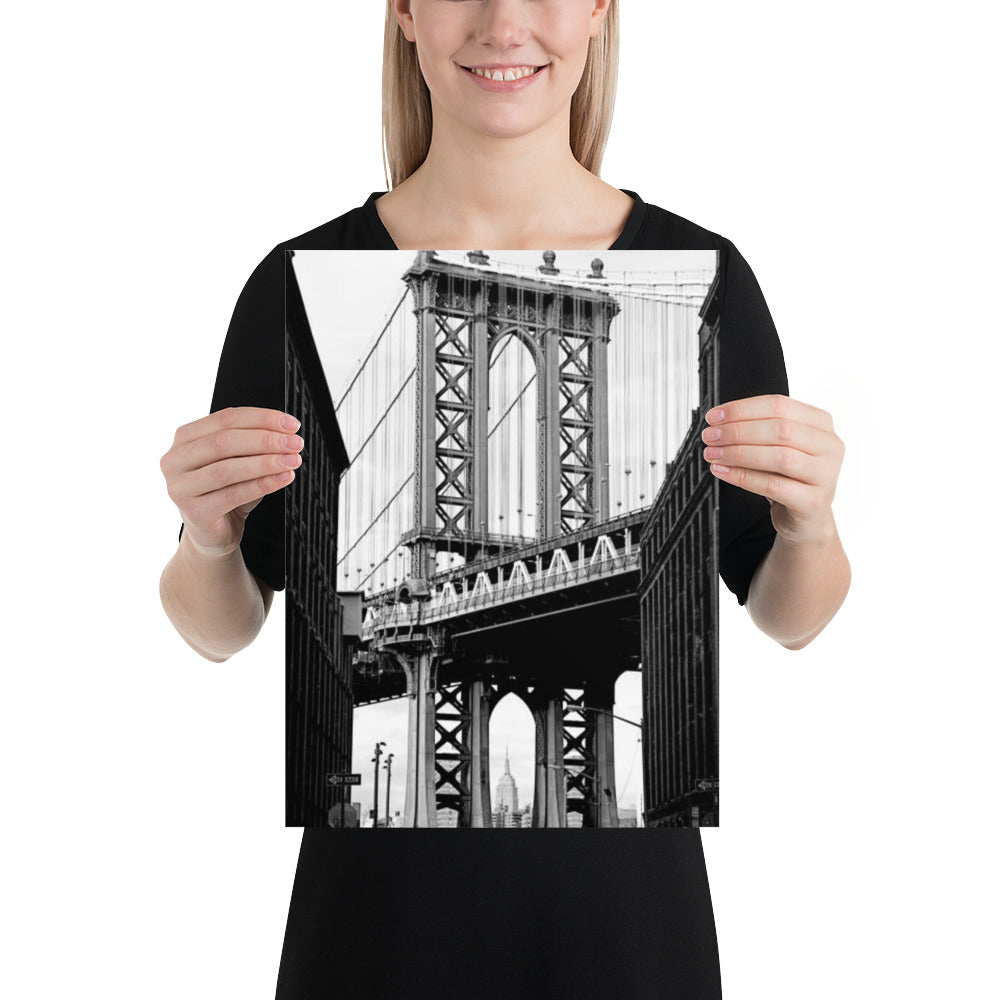 Brooklyn Bridge Black and White Photo