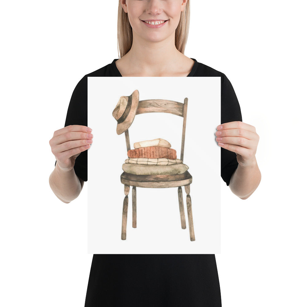 Chair and Hat Illustration