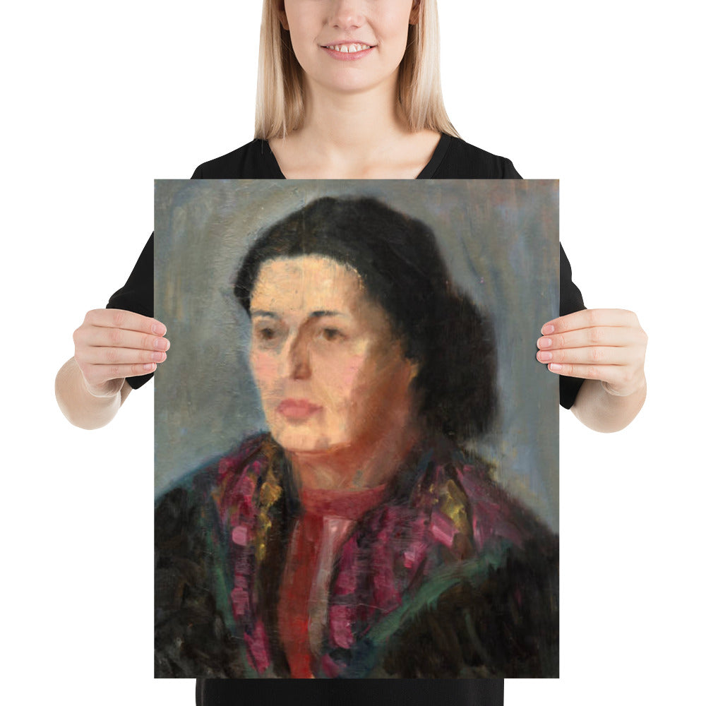 Woman Wearing Shall Portrait