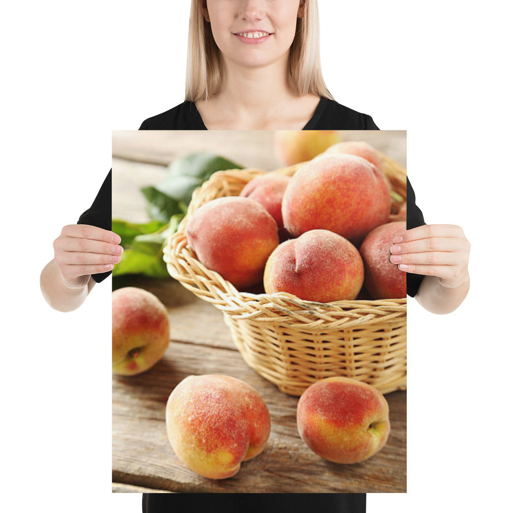 Sweet Peaches in Basket
