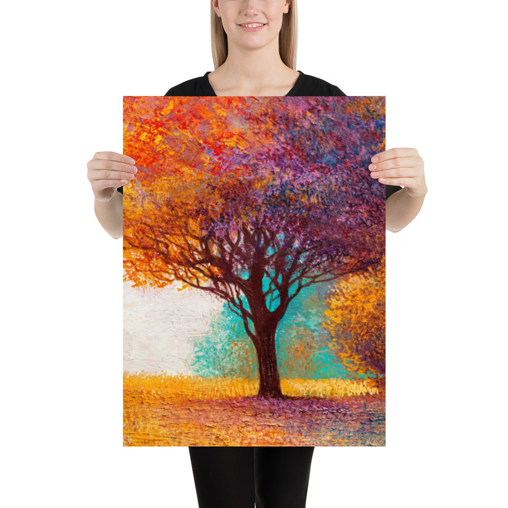 Colorful Tree Oil Painting