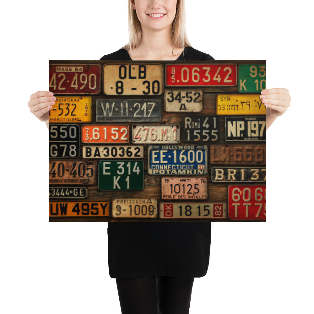 Vintage License Plate Collection
