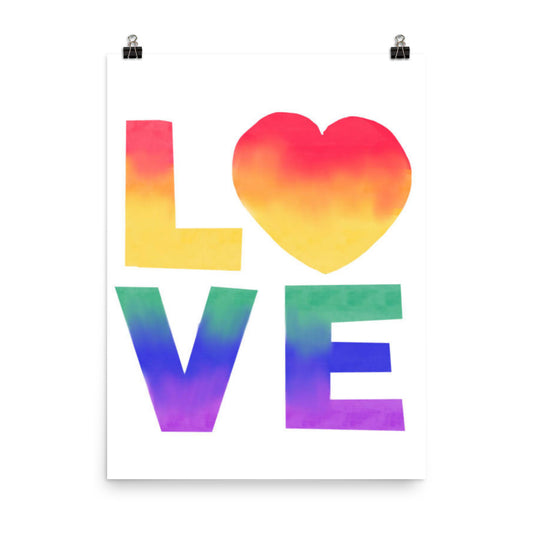 Love Watercolor Rainbow