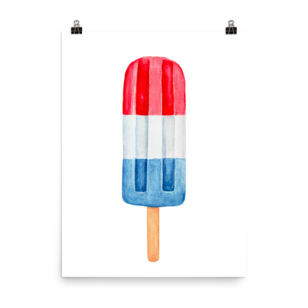 Red, White, Blue Popsicle Poster
