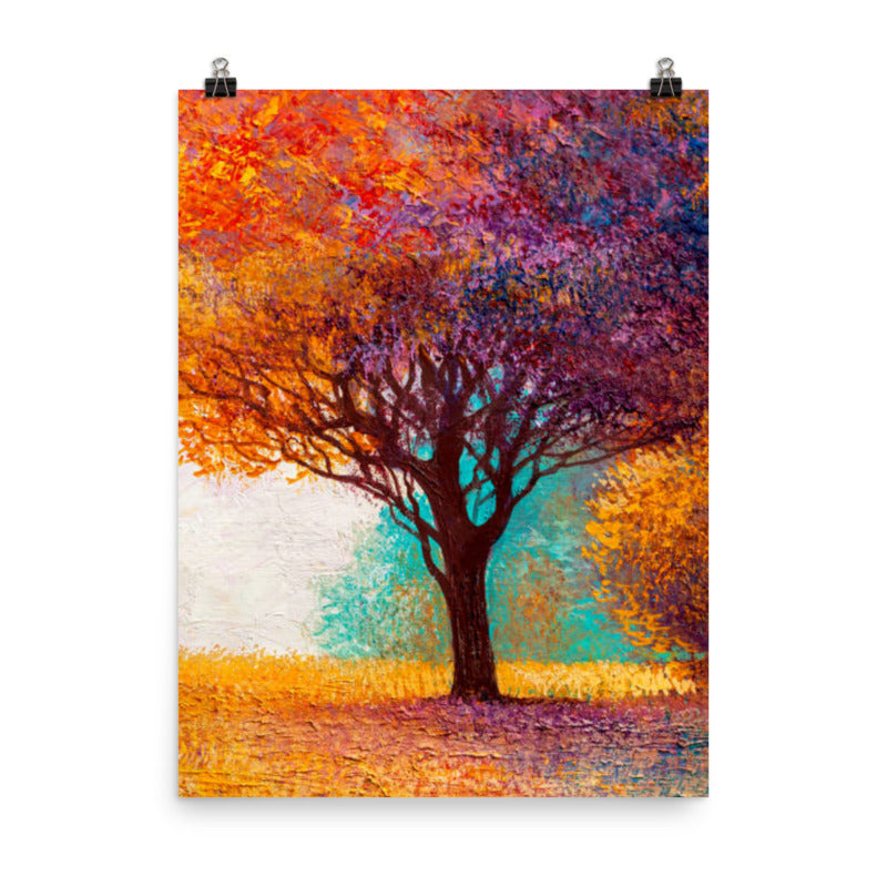 Colorful Tree Oil Painting