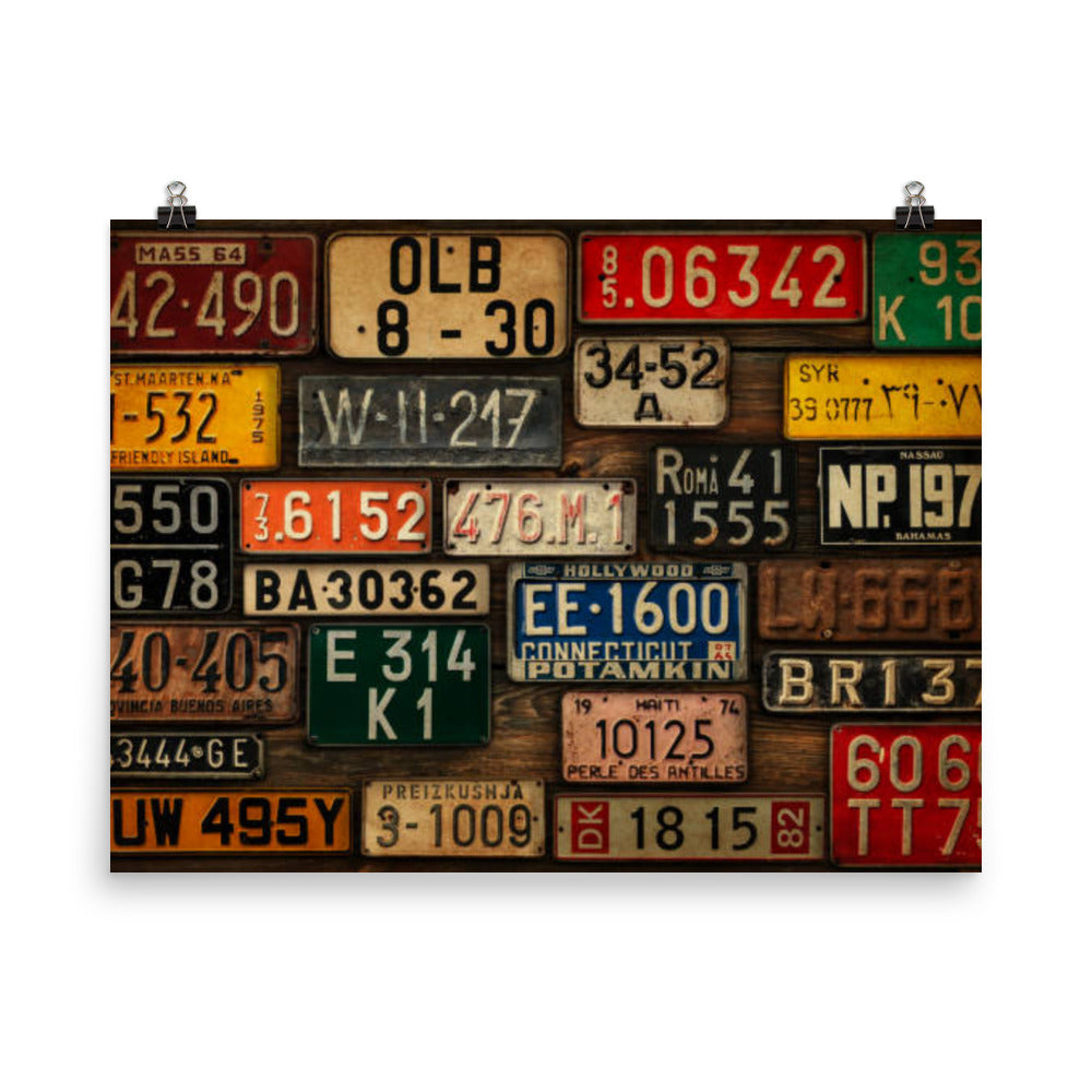 Vintage License Plate Collection
