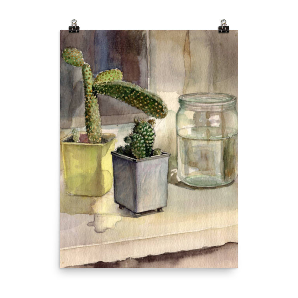 Cactus Watercolor Still Life